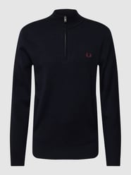 Strickpullover mit Label-Stitching von Fred Perry Blau - 37
