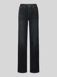 Wide leg jeans in 5-pocketmodel, model 'KIRA' van Raffaello Rossi Grijs / zwart - 47