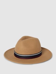 Panamahut aus Wolle mit Hutband Modell 'FEMININE FEDORA' von Tommy Hilfiger Beige - 40