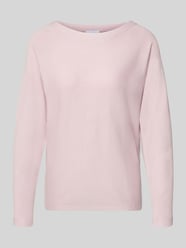 Gebreide pullover van viscosemix met ronde hals van COMMA Fuchsia - 13
