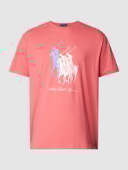 PLUS SIZE T-shirt met label- en motiefprint van Polo Ralph Lauren Big & Tall Rood - 37