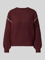 Gebreide pullover met ronde hals, model 'Kinlock' van FREE/QUENT Bordeaux - 2
