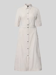 Midikleid mit Umlegekragen von Marc Cain Beige - 21