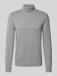 Rollkragenpullover mit Woll-Anteil und Label-Stitching von Christian Berg Men Grau - 16