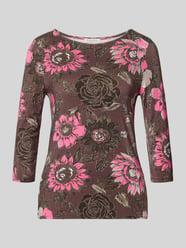 T-Shirt im Allover-Look mit 3/4-Arm von Christian Berg Woman - 34
