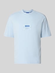 krój regular fit t-shirt z czystej bawełny model 'NURAZTI' od HUGO Blue - 27