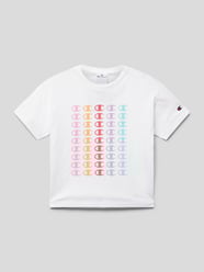 T-Shirt aus reiner Baumwolle mit Label-Print von CHAMPION Weiß - 23