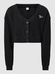 Cropped Fleecejacke mit Logo von Reebok Active Schwarz - 30