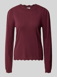 regular fit gebreide trui van viscosemix model 'femi' van VILA Bordeaux - 15
