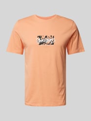 T-Shirt mit Label-Print von Jack & Jones Orange - 13