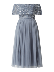 Cocktailkleid im Off-Shoulder-Look von MAYA DELUXE Blau - 13