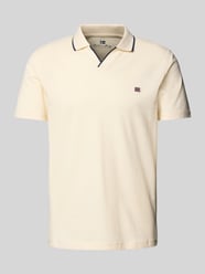 Regular fit poloshirt met logostitching en polokraag van Christian Berg Men Beige - 32