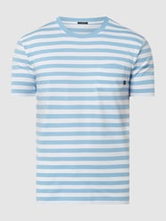 T-shirt z bawełny ekologicznej model ‘Troy’ od Denham Niebieski - 23
