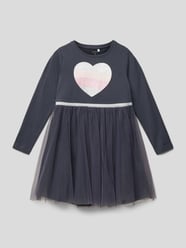 Knielange jurk met rok van tule van Name It Blauw - 6