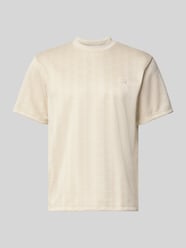 Regular Fit T-Shirt mit Allover-Muster von Lacoste Beige - 28