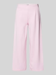 Wide leg stoffen broek met verkort model, model 'Kate Sus' van ICHI Roze - 41