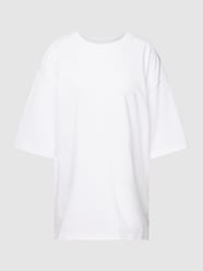 Oversized T-Shirt mit geripptem Rundhalsausschnitt von REVIEW Weiß - 26
