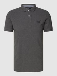 Poloshirt met labelstitching, model 'CLASSIC' van Superdry Grijs / zwart - 36