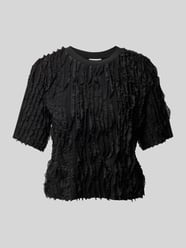 Regular Fit T-Shirt mit Rüschenbesatz und Rundhalsausschnitt von Jake*s Collection - 6