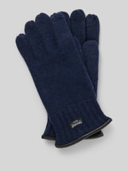 Handschuhe aus Wolle mit Label-Detail Modell 'THINSULATE' von EEM Blau - 12