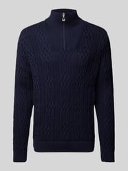 Wollpullover mit Troyer-Kragen von Dale of Norway Blau - 15