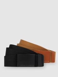 Pasek z tkaniny w zestawie 2 szt. od URBAN CLASSICS Brązowy - 34