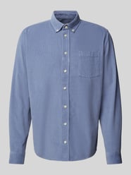 Regular Fit Cordhemd mit Button-Down-Kragen Modell 'ANTON' von Casual Friday Blau - 13