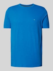 T-Shirt mit Label-Stitching von Fynch-Hatton Blau - 4