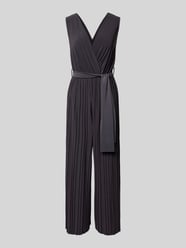 Jumpsuit met plissévouwen, model 'Romper' van ZABAIONE Grijs / zwart - 41