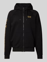 Sweatjacke mit Logo-Prints und Kapuze von EA7 Emporio Armani Schwarz - 22