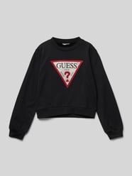 Sweatshirt mit Label-Print von Guess Schwarz - 48