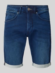 Korte slim fit jeans in 5-pocketmodel van Petrol - 27