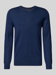 Gebreide pullover van een mix van merinowol met V-hals van Christian Berg Men - 19