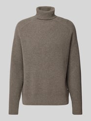 Strickpullover mit Rollkragen Modell 'Evento' von BOSS Braun - 9