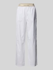 Regular Fit Pyjama-Hose mit Logo-Stitching Modell 'Poplin' von Calvin Klein Underwear - 8