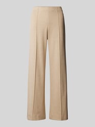 Wide Leg Stoffhose mit fixierten Bügelfalten Modell 'ELAINE' von Raffaello Rossi Beige - 2