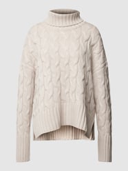 Strickpullover mit Rollkragen von Herzensangelegenheit Braun - 3