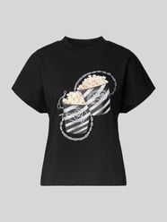 T-shirt o kroju regular fit z obszyciem ozdobnymi kamieniami model „Popcorn” od GUESS - 32