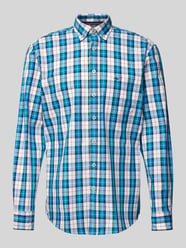 Regular Fit Freizeithemd mit Button-Down-Kragen von Fynch-Hatton Blau - 29