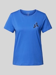 T-Shirt aus Baumwolle mit Motiv-Print von Tom Tailor Blau - 35