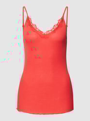 Top met kant, model 'Maya' van Saint Tropez Rood - 12