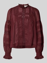 Blouse met knoopsluiting aan de achterkant, model 'Ebba' van Neo Noir Bordeaux - 31