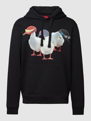 Hoodie mit Motiv-Print Modell 'Ducks' von HUGO Schwarz - 4