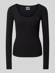 Longsleeve mit Label-Detail Modell 'COLETTE' von Guess Activewear Schwarz - 4