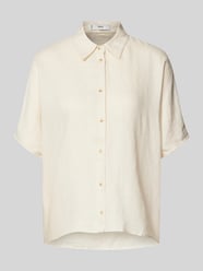 Leinenblusenshirt mit Umlegekragen Modell 'PAI' von Mango Beige - 7