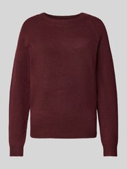 Regular Fit Strickpullover mit Raglanärmeln Modell 'RICA' von Only Bordeaux - 12