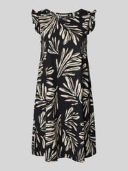 A-Linien Minikleid mit Allover-Muster von Tom Tailor Denim Beige - 30