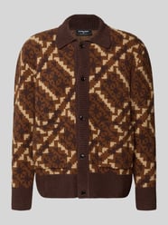 Loose Fit Strickjacke aus Baumwoll-Mix mit Woll-Anteil Modell 'Bosse' von Strellson - 39