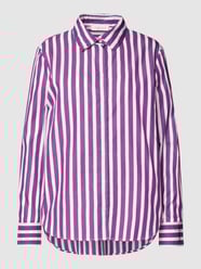 Overhemdblouse met streepmotief van Christian Berg Woman Paars - 4