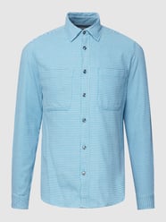 Koszula casualowa o kroju slim fit ze wzorem w pepitkę od s.Oliver RED LABEL Niebieski - 41